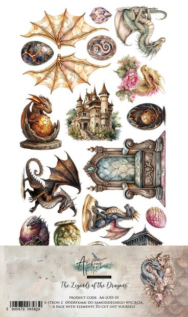Extras set The legends of the dragons 15x30.5cm p/6vel