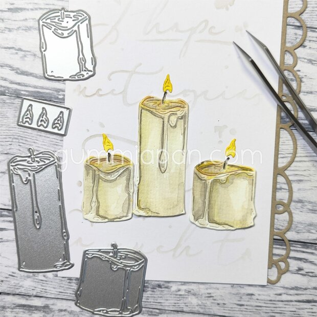 Stans kaarsen druip met vlam p/3st