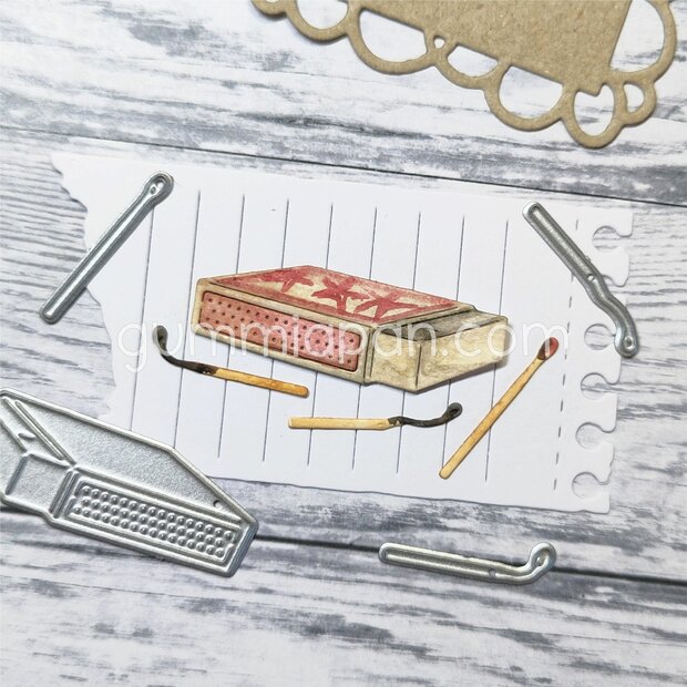 Stans luciferdoosje met lucifers p/set