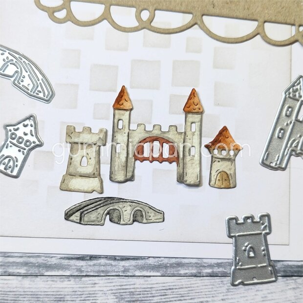 Stans kasteel met brug p/set