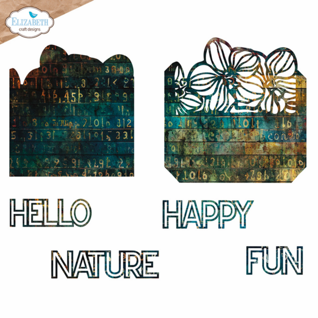 Botanical Blend Dies Pocket with Flowers pockets hello p/set