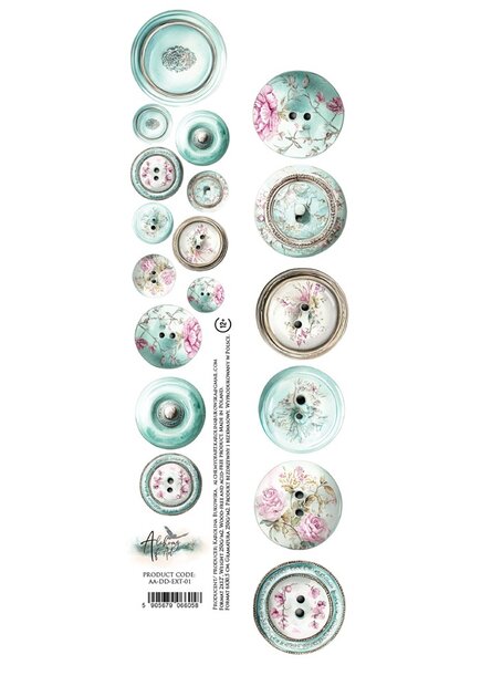 Papierstrook Dreamy Dreams 30x5cm knopen