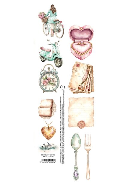 Papierstrook Dreamy Dreams 30x5cm fiets scooter