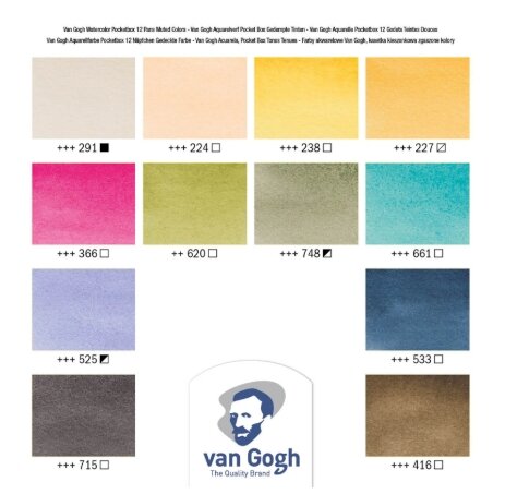 Van Gogh &bull; Aquarelverf pocket box Muted p/set