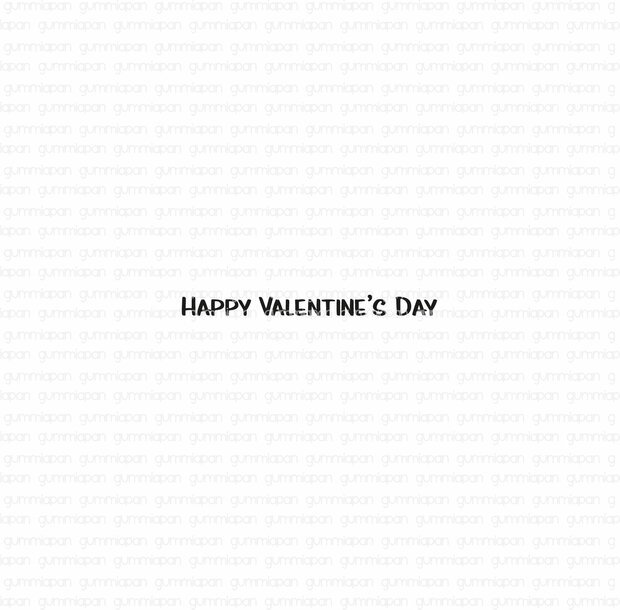 Stamp Happy valentine's day 33x2mm p/st rubber unmounted 