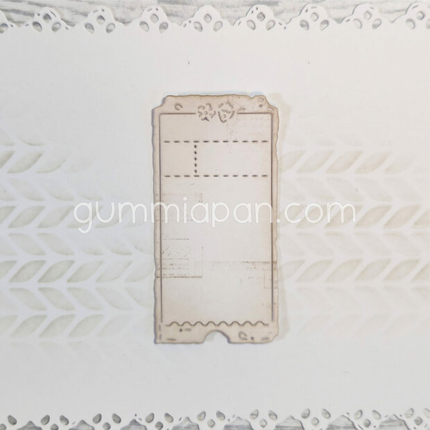 Stans ticket verticaal met aardbei 54x27mm p/st