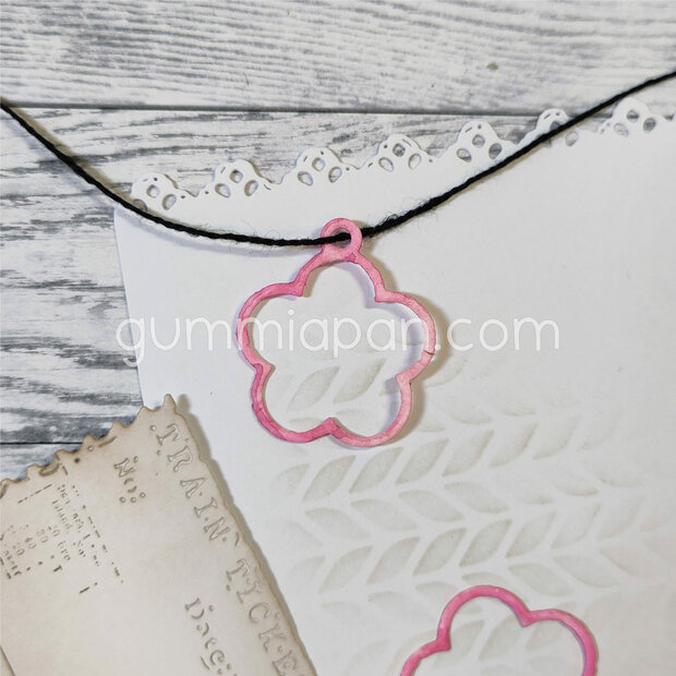 Stans Open bloemen tag 26x30mm p/st