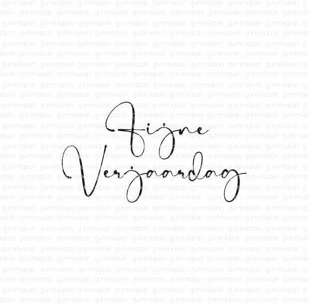 Stamp Fijne verjaardag 50x20mm p/st