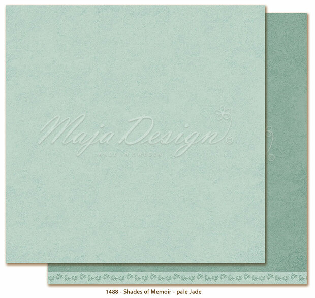 Scrappapier Memoir - Pale Jade p/vel monochromes