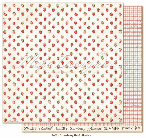 Scrappapier Strawberry- Berry 30.5x30.5cm p/vel 