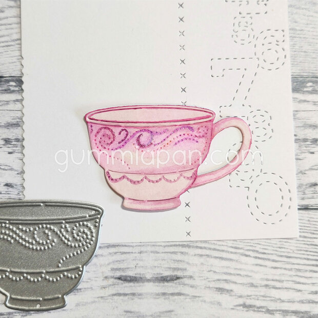 Stans grote romantische thee kop 58x36mm p/st