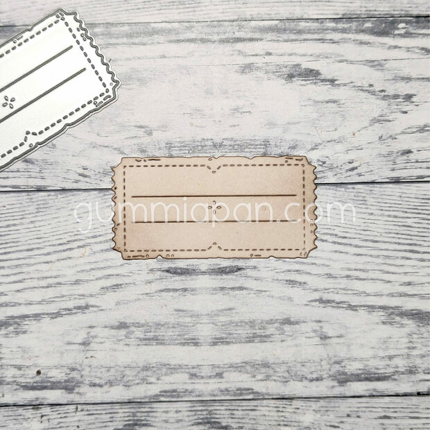 Stans oude ticket met bloem 55x29mm p/st