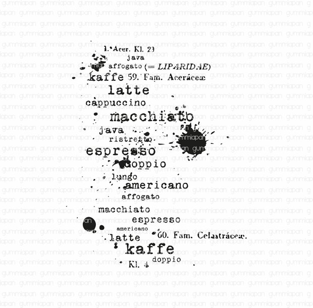 Stamp multi Coffee Achtergrond 47x86mm p/st rubber unmounted 