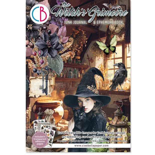 The witch's grimoire A4 Junk Journal Ephemera Book p/32vel
