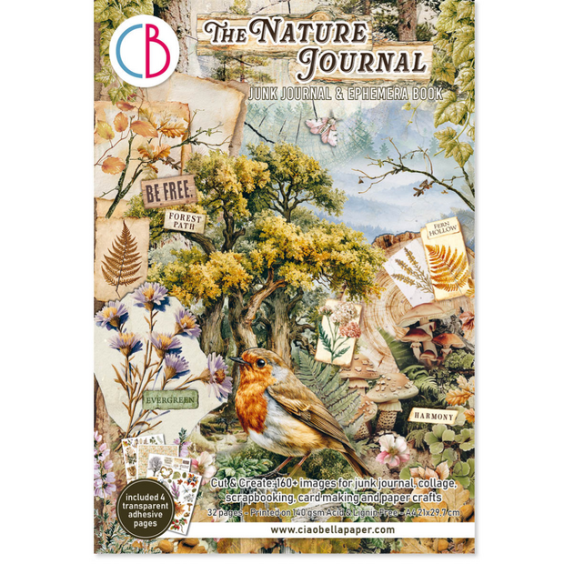The Nature Journal A4 Junk Journal Ephemera Book p/32vel