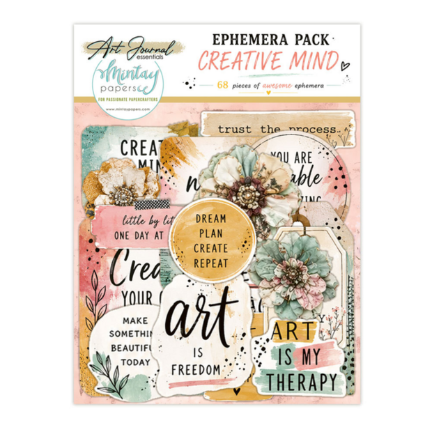 Art Journal Ephemera Pack Creative Mind p/68st