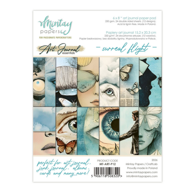 Art Journal Paper Pad 15x20cm Surreal Flight p/24vel