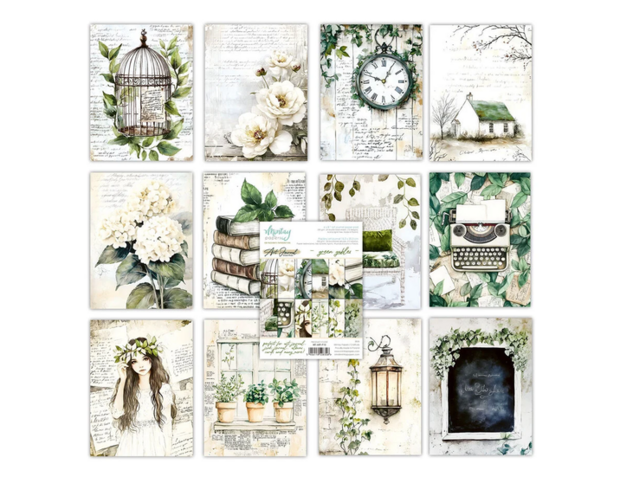 Art Journal Paper Pad 15x20cm Green Gables p/24vel