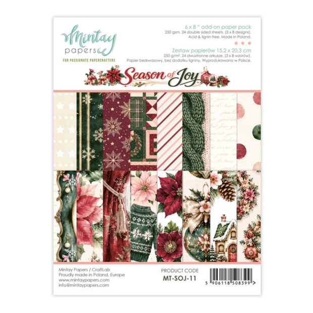 Paper pad 15x20cm Season of Joy  p/24vel