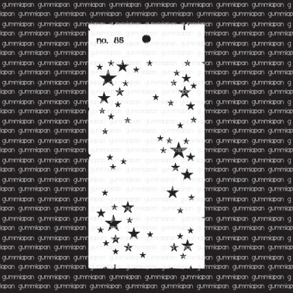 Stencil sterren varieren 10x21cm p/st
