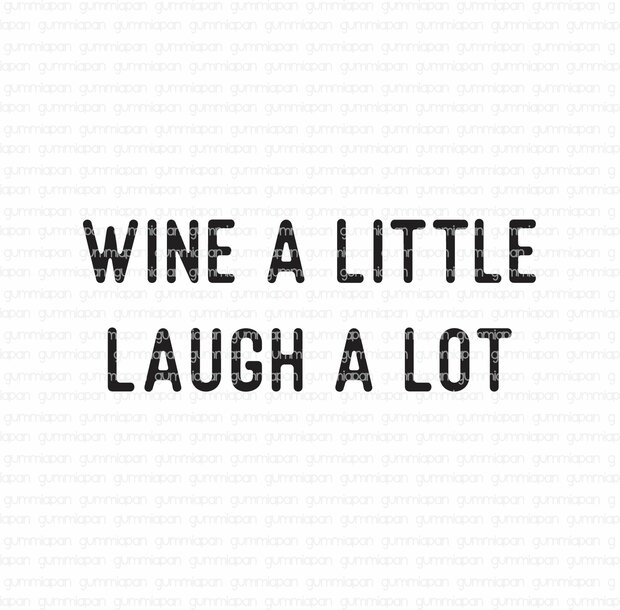 Stamp Wine a little laugh a lot 17x6mm p/st