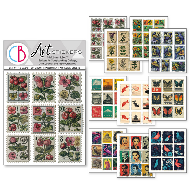 Faraway mail Mixed Media Stickers p/10vel