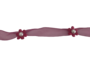 Lint fuchsia organza 25mm p/mtr bloemen guirlande